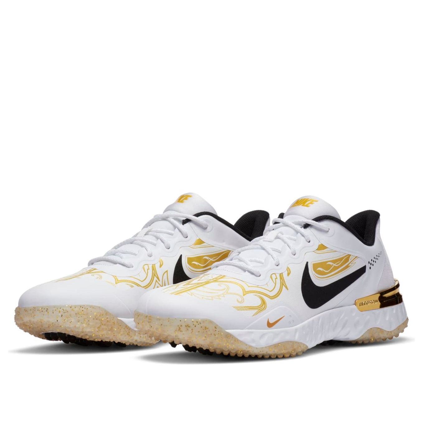 Nike Alpha Huarache Elite 3 Turf Premium 'White Metallic Vivid Gold'' CV3561-101