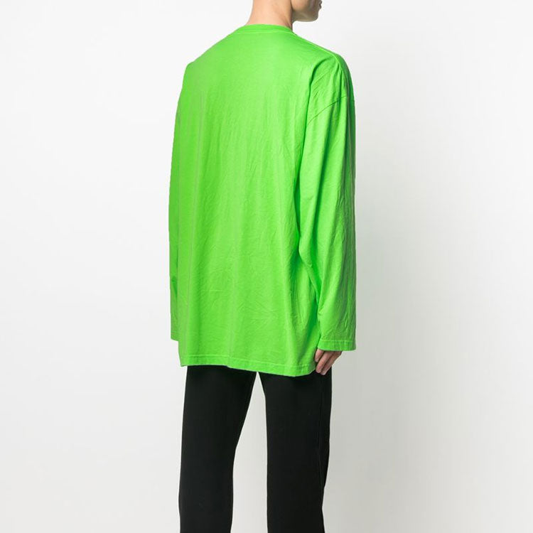 Balenciaga SS21 Print Crew Men's Green 641667TJVI34162