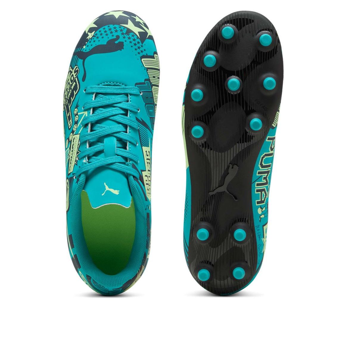 (GS) PUMA Christian Pulisic x Ultra Legacy FG/AG 'Allover Print - Deep Aqua' 108775-03