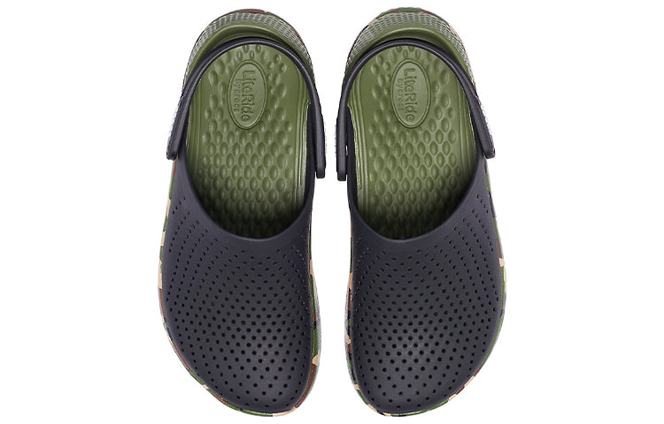 Crocs LiteRide Shoe Printing Classic Sandals Unisex Black 206491-0C4