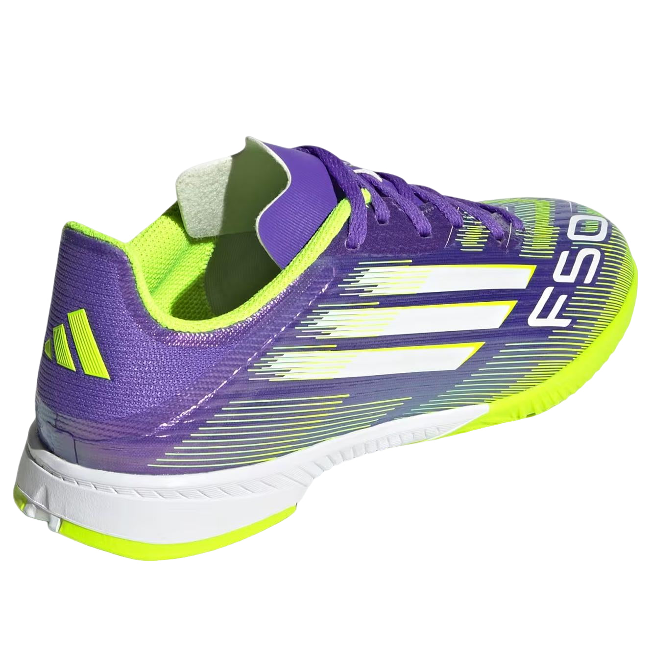 (GS) adidas F50 League Indoor 'Purple Rush Cloud White Lucid Lemon' JH7750