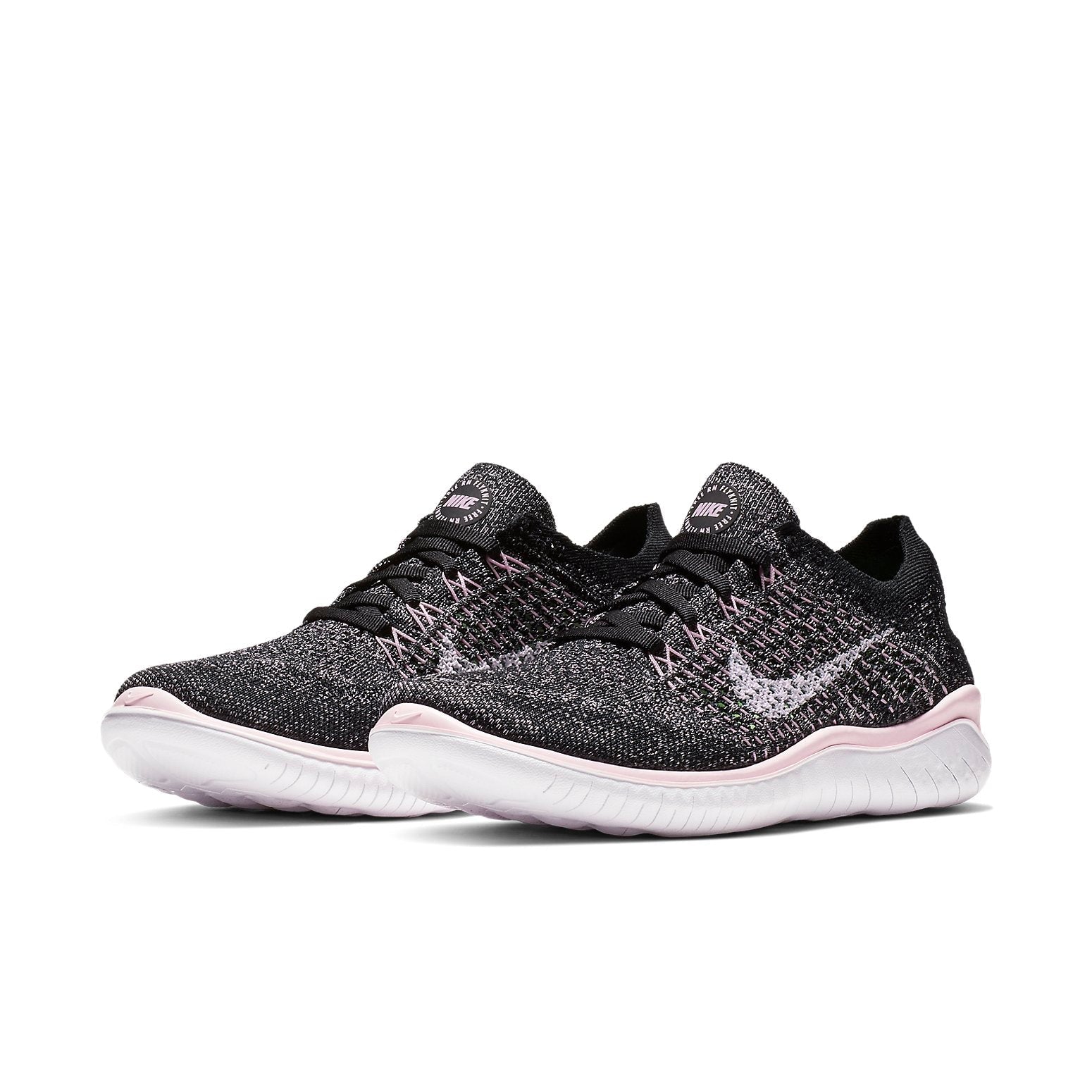 (WMNS) Nike Free RN Flyknit 2018 'Black Pink Foam' 942839-007