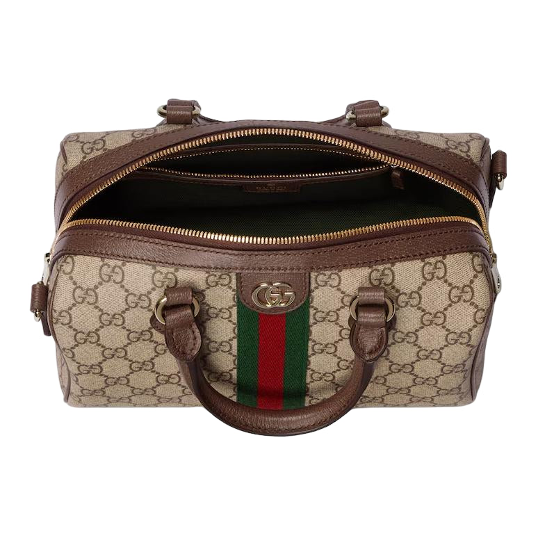 (WMNS) Gucci Ophidia Medium Boston Bag 'Beige Dark Brown' 836825-FAE0J-9867
