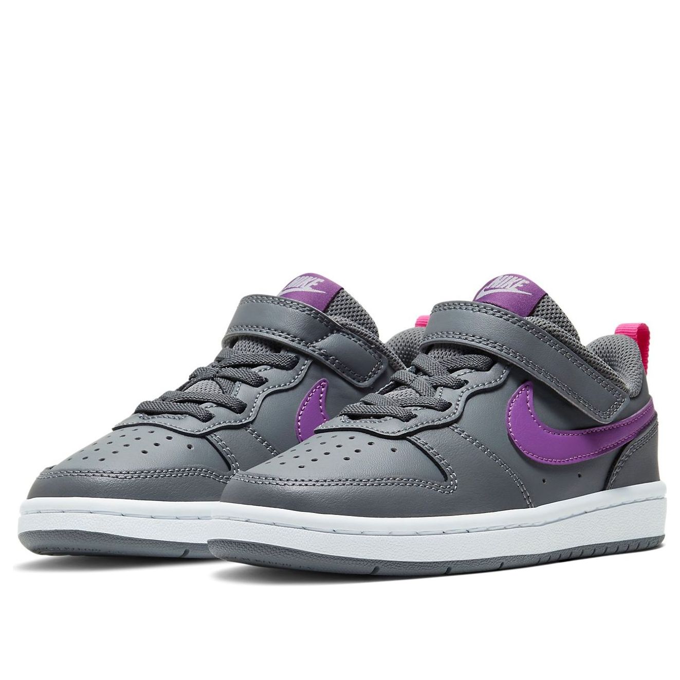 (PS) Nike Court Borough Low 2 'Grey Purple' BQ5451-006