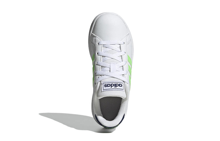 (GS) adidas Grand Court Base 'Cloud White Solar Green' GX5743