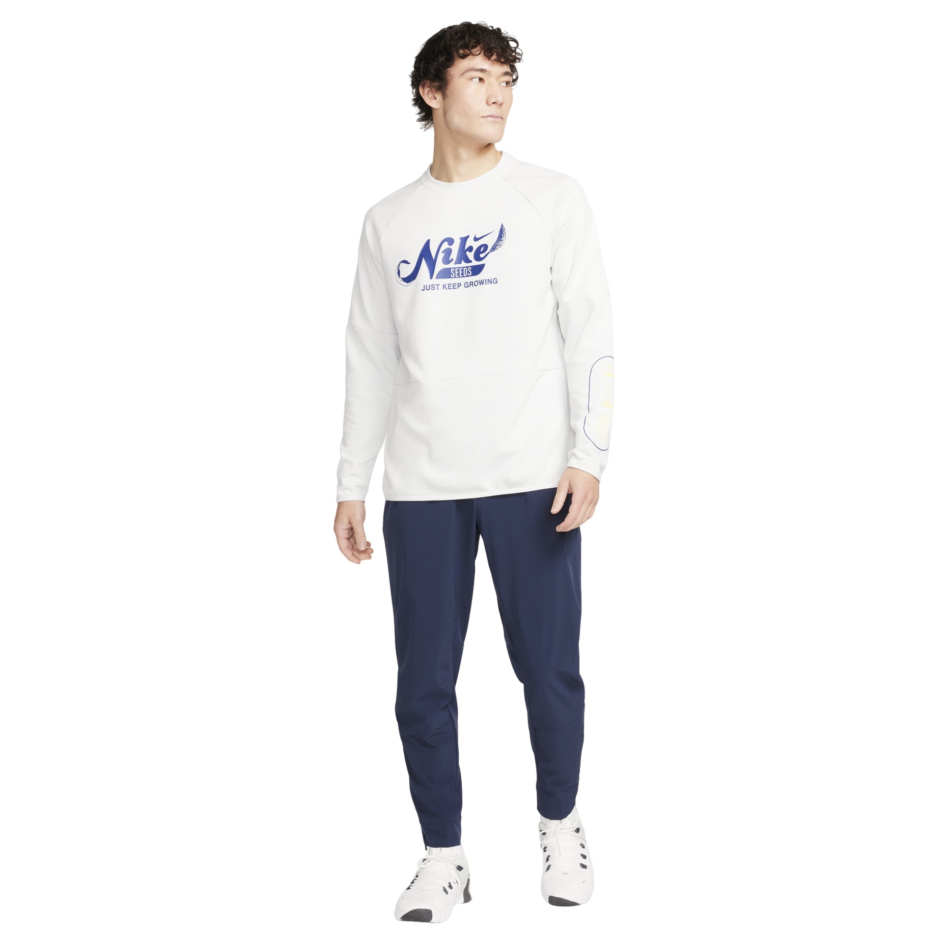 Nike Dri-FIT Fleece Fitness Crewneck Sweatshirt Asia Sizing 'Photon Dust Blue' FN3290-025