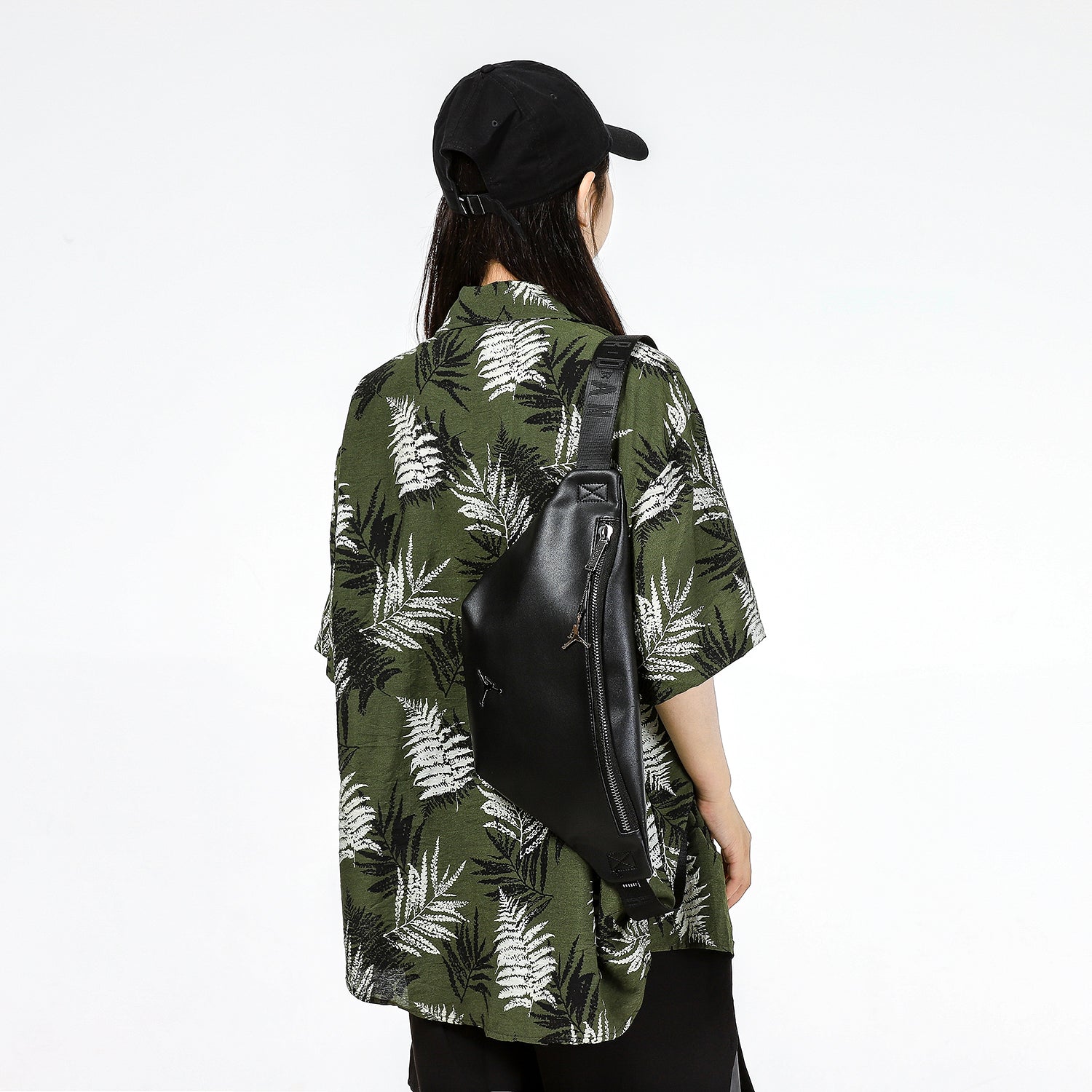Air Jordan Leather Waist Pack 'Black' JD2133038GS-001