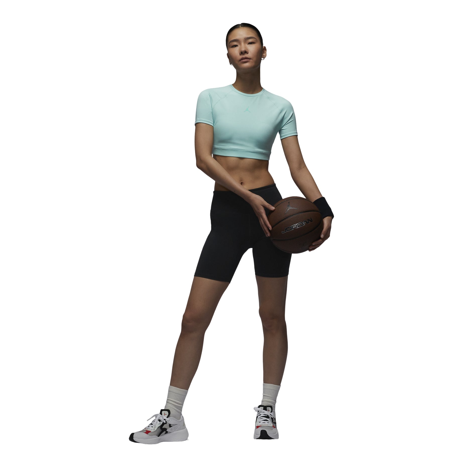 (WMNS) Air Jordan Sport Bodycon Performance T-shirt Asia Sizing 'Turquoise' FV6928-368