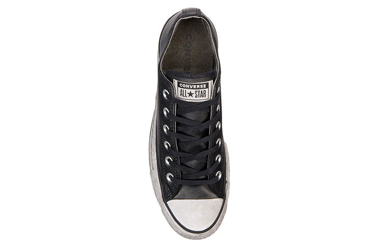 (WMNS) Converse Chuck Taylor All Star Leather Smoke Platform Low Top Retro Black White 562910C
