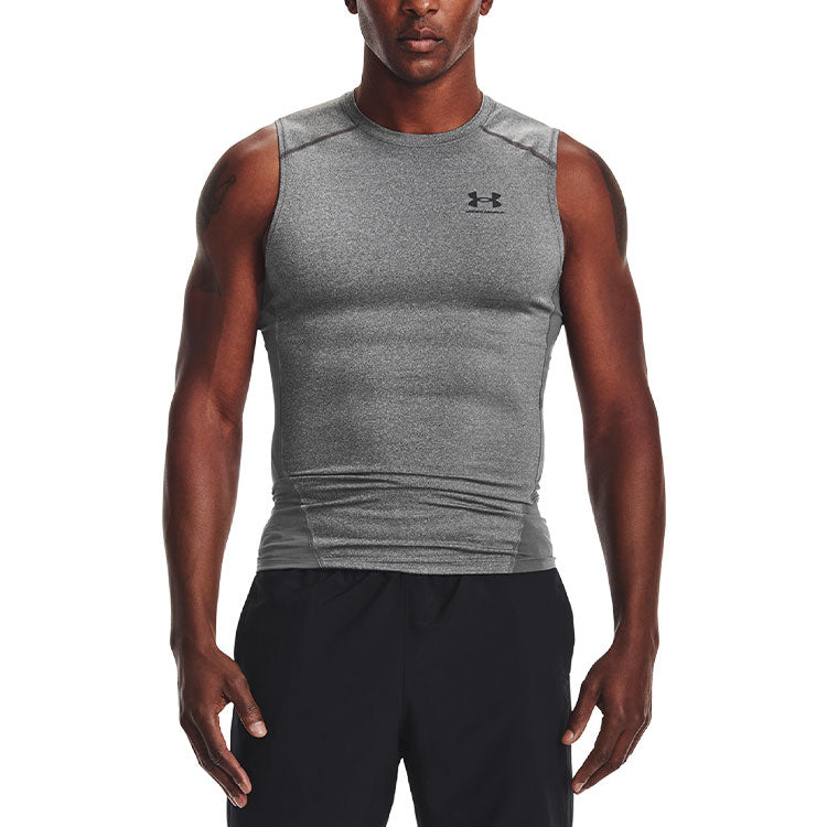 Under Armour HeatGear Sleeveless Shirt 'Carbon Heather Black' 1361522-090