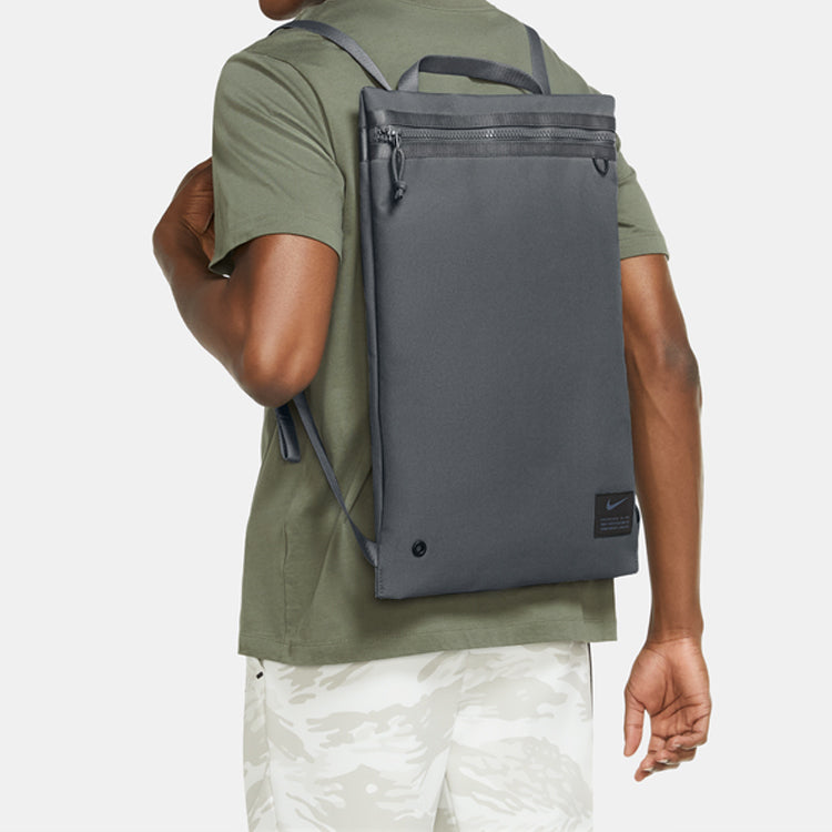 Nike UTILITY fabric Zipper Outdoor Cozy durable Training Gym Backpack Unisex Gray CQ9455-084