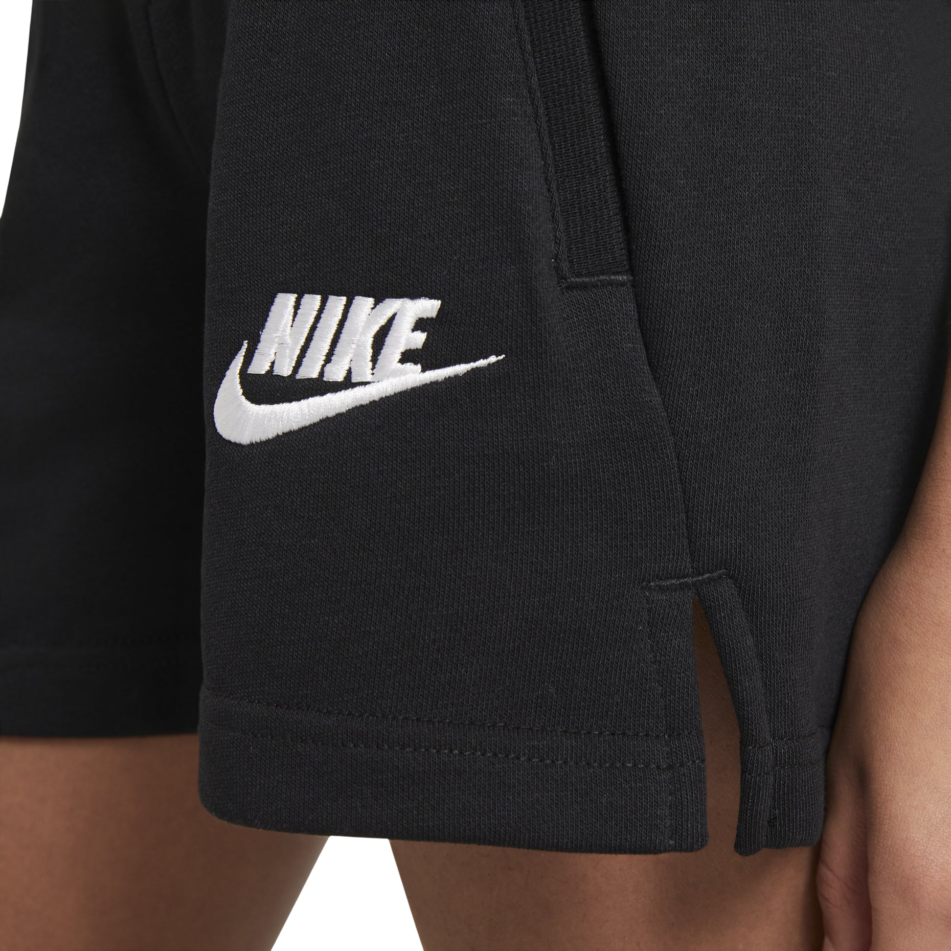 (GS) Nike Logo Printing Drawstring Lacing Sports Shorts Girls Black DA1405-010