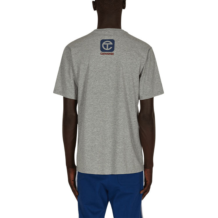 Converse x TELFAR Crossover Basketball Sports Printing Round Neck Short Sleeve Couple Style Gray 10022844-A02