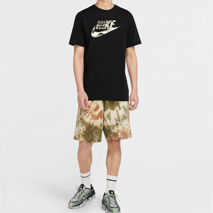 Nike Sportswear Camouflage Swoosh Round Neck Black CU8915-010