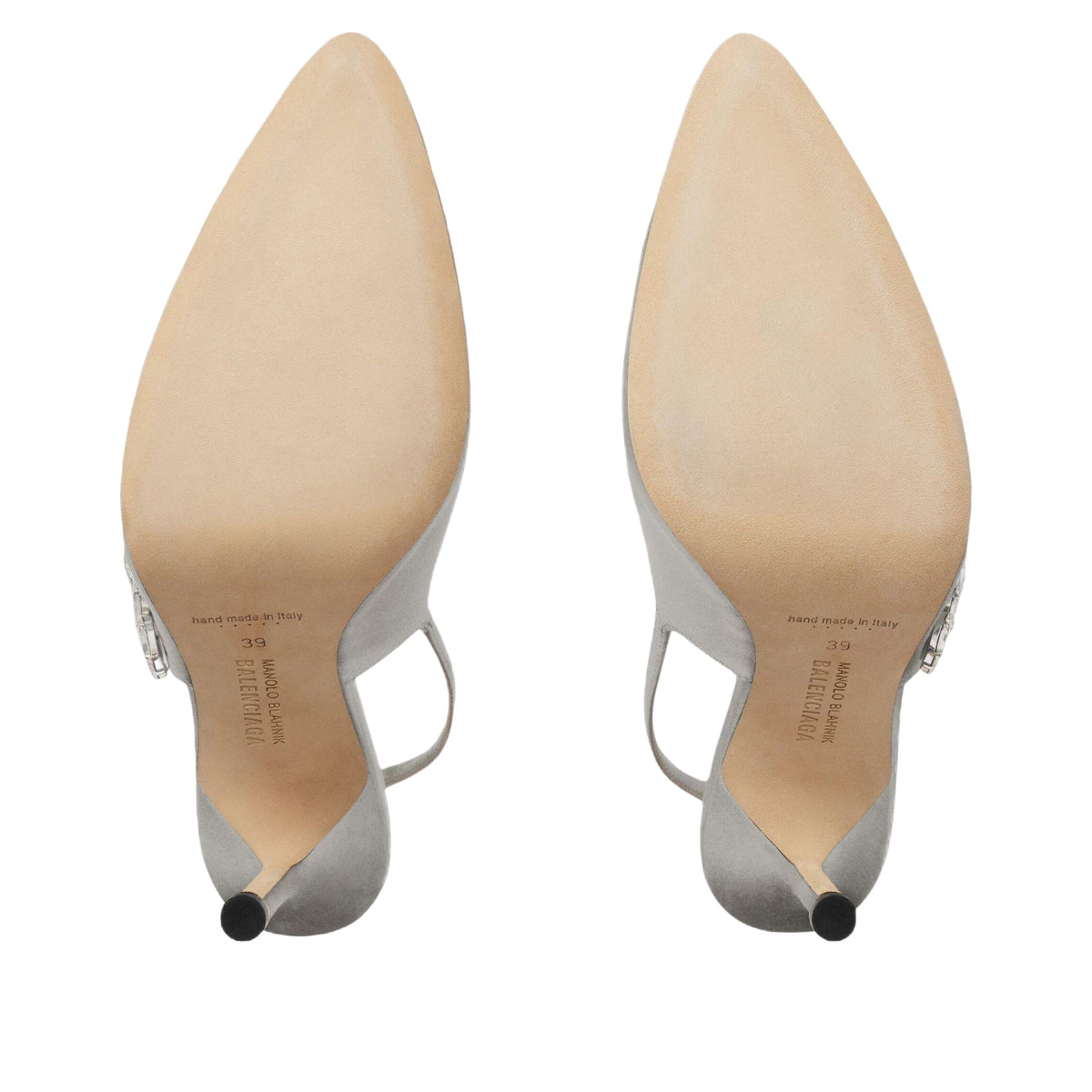(WMNS) Balenciaga Manolo Blahnik Slingback 'Grey' A0024NW1WM81581