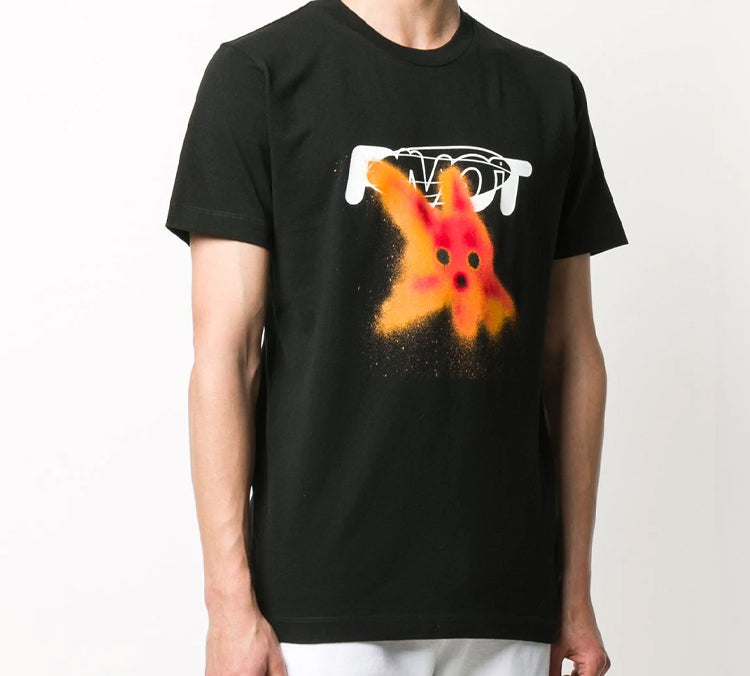 Off-White Fw20 Pivot Fish Print Short Sleeve OMAA027E20JER0191025