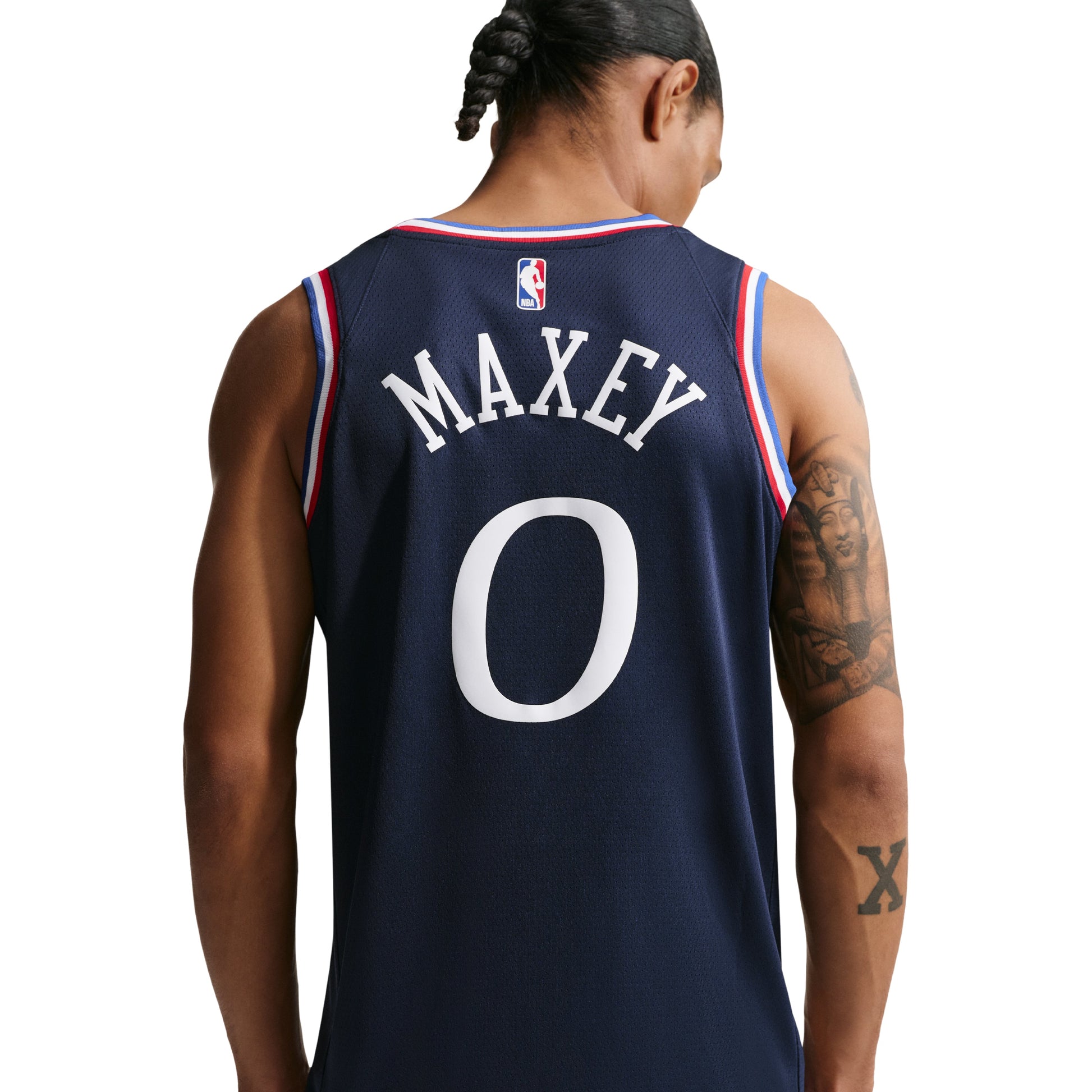 Nike NBA Tyrese Maxey Philadelphia 76ers City Edition Swingman Jersey 'College Navy' HM5992-421