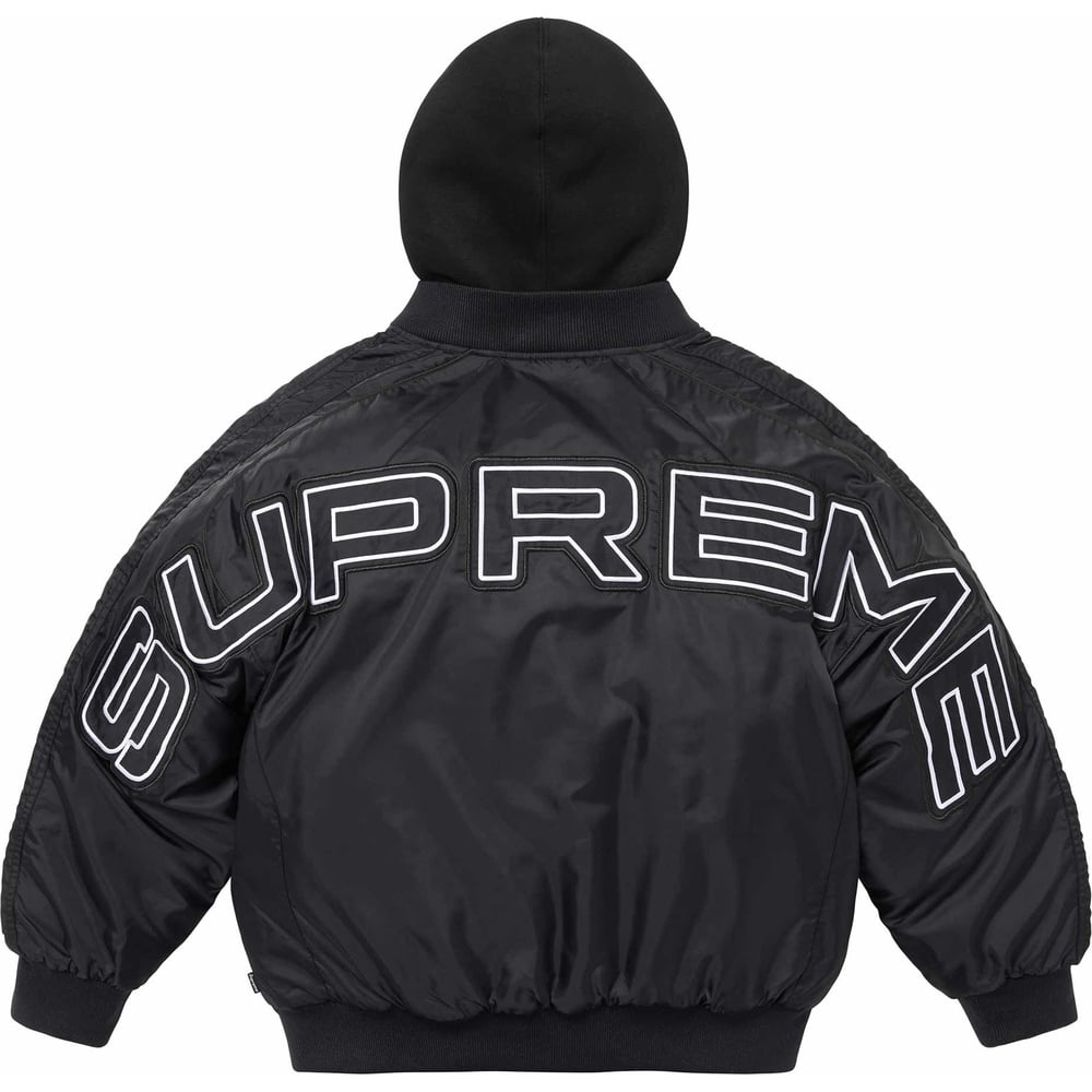 Supreme Hooded Stadium Jacket 'Black White' SUP-SS24-224