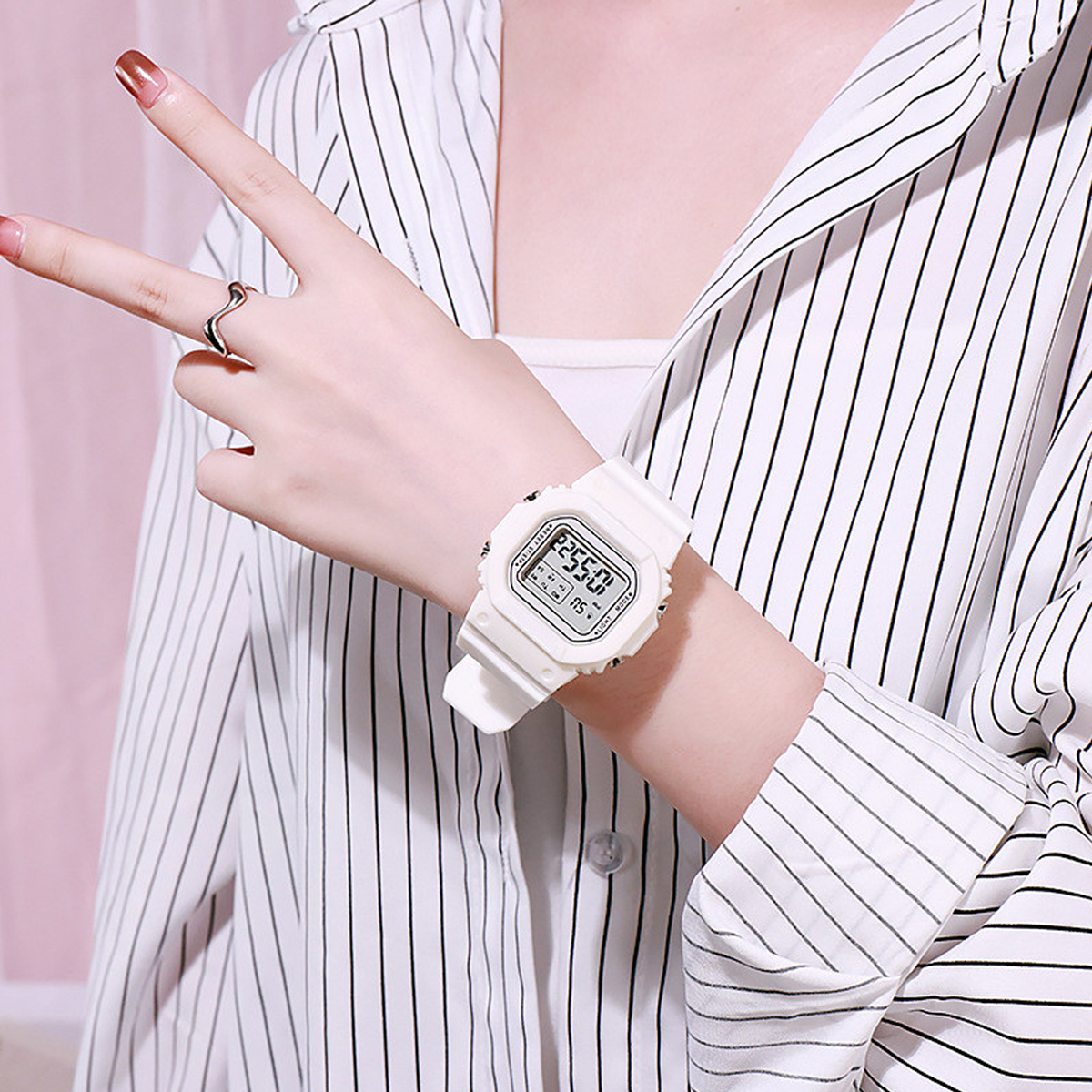 CASIO Female YOUTH Japan / South Korea Fashion White Digital F108WHC-7B