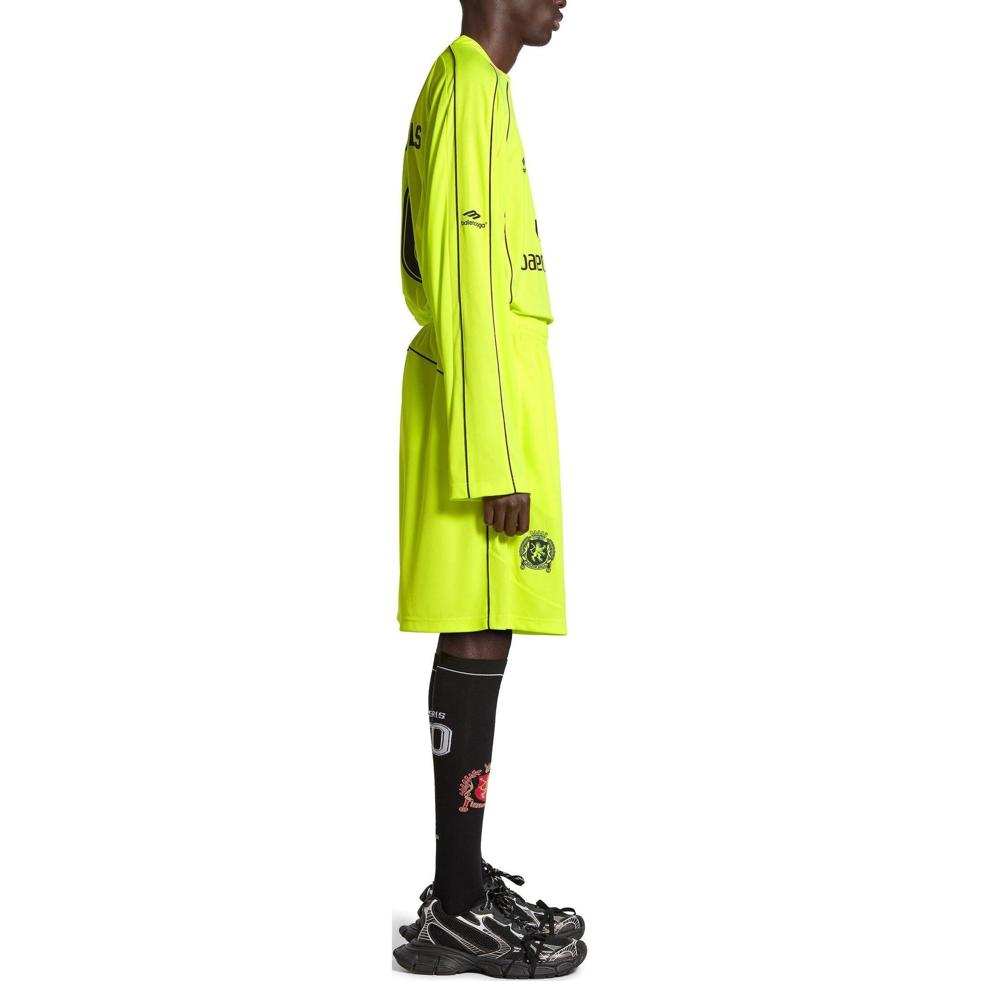 Balenciaga Baggy Soccer Shorts 'Neon Yellow' 777709TPVW47110