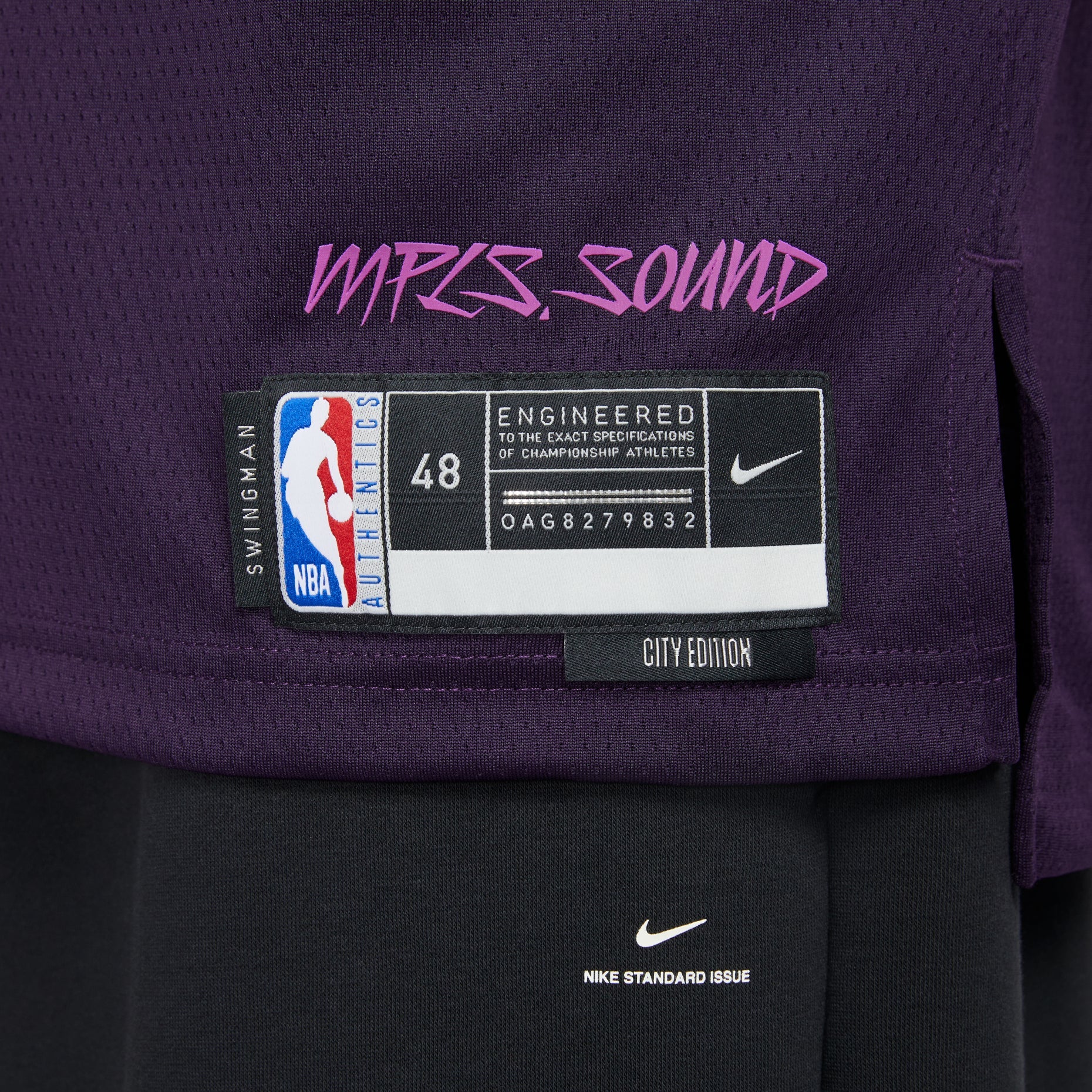 Nike NBA Anthony Edwards Minnesota Timberwolves City Edition Swingman Jersey 'Purple Dynasty' HM6334-525