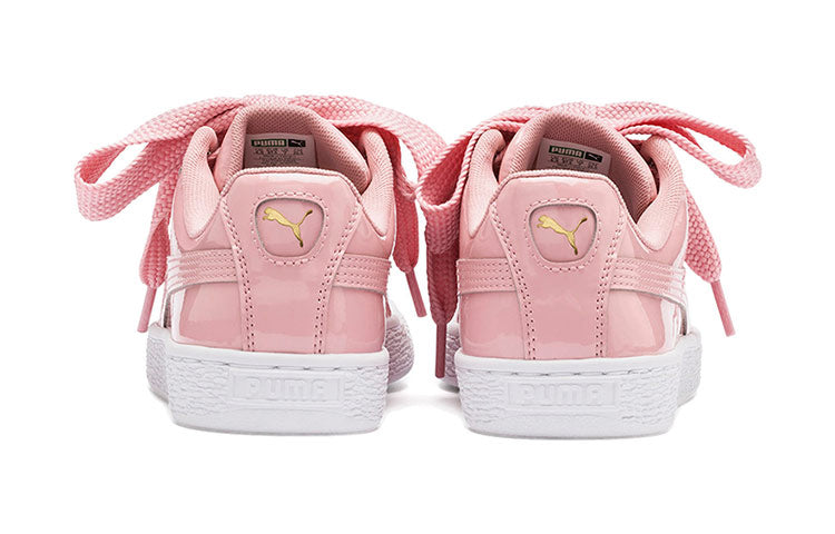 (WMNS) PUMA Basket Heart Patent Shoes Pink/White 363073-24