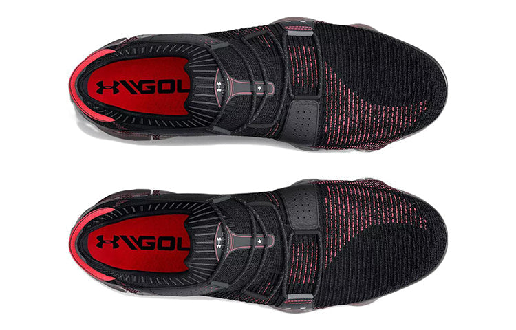 Under Armour HOVR Tour Spikeless Wide Golf Shoes 'Black Red' 3025744-001