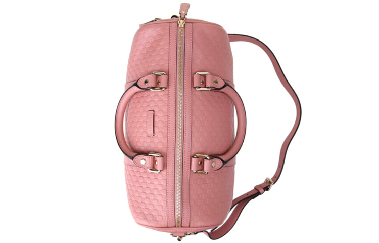 (WMNS) Gucci Logo Embossing Cowhide Large Capacity Boston handbag Pink 449646-BMJ1G-5806