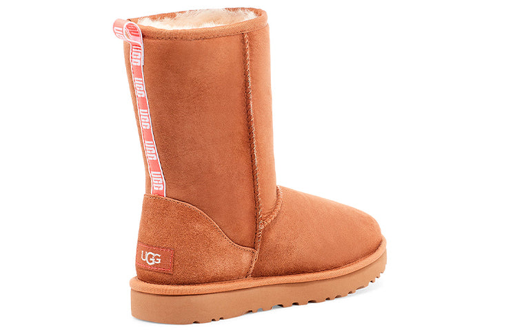 (WMNS) UGG Classic Short II Graphic Logo 2.0 Fleece Lined 1117532-CNCRL