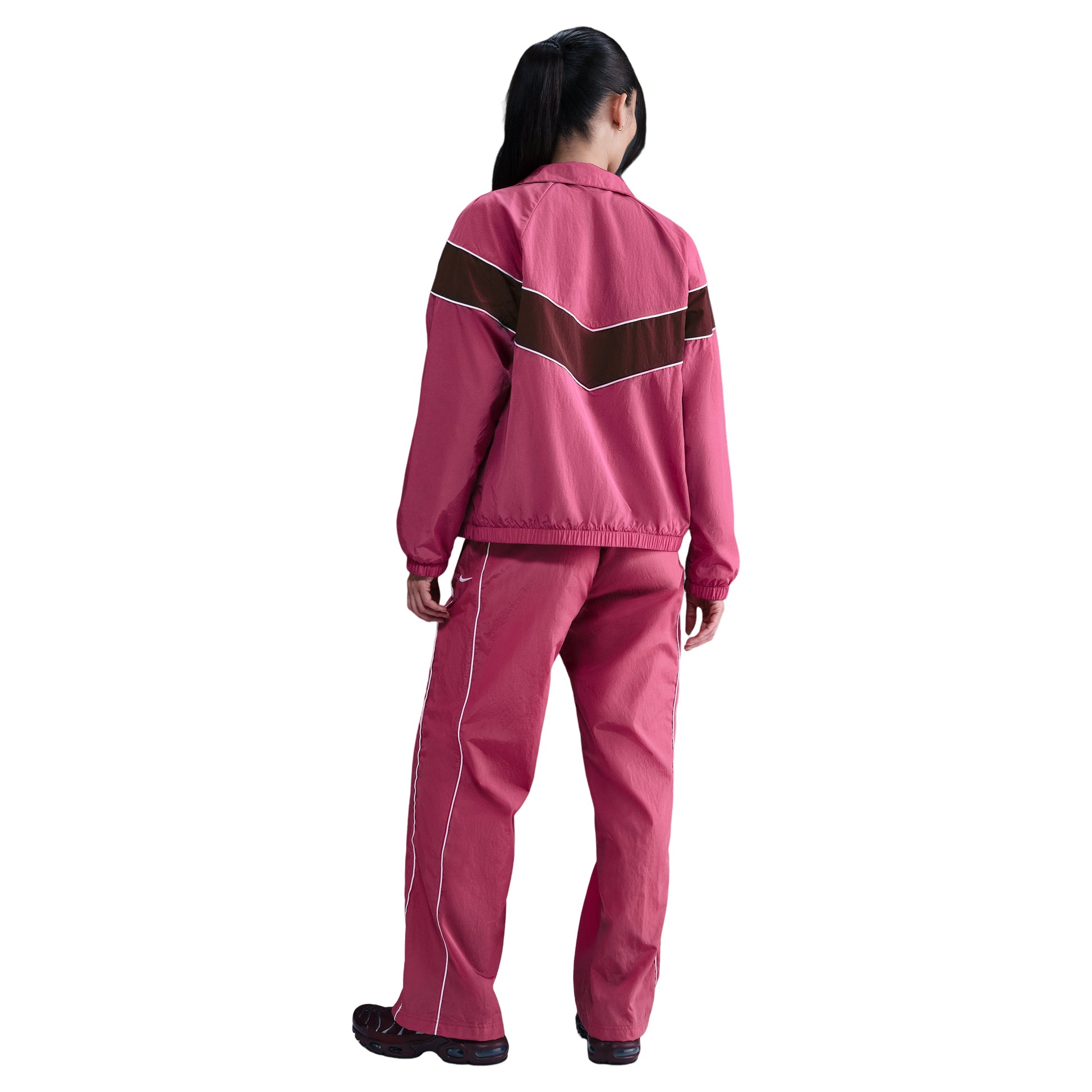 (WMNS) Nike Windrunner Loose UV Woven Full-Zip Jacket 'Sweet Beat Sail Burgundy Crush' FV6305-634