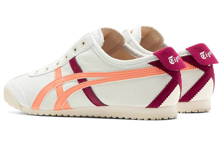 (WMNS) Onitsuka Tiger Mexico 66 Slip-On  'White Burgundy Orange' 1182A087-400