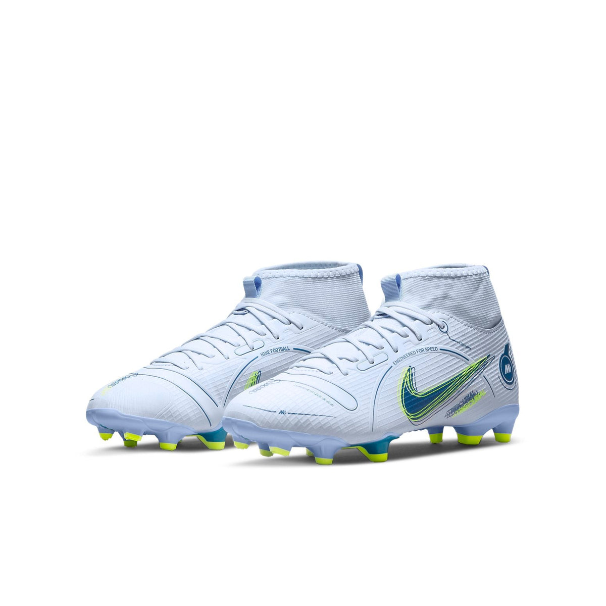 (GS) Nike JR Mercurial Superfly 8 Academy FG/MG 'White Blue' DJ2854-054