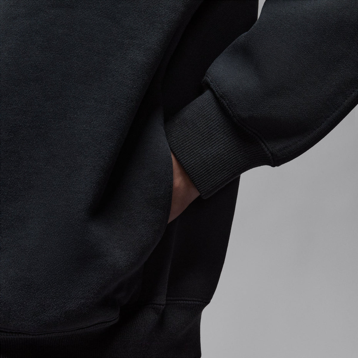 Jordan Flight Graphic Fleece 1/4-Zip Top 'Black Sail' IF1817-010