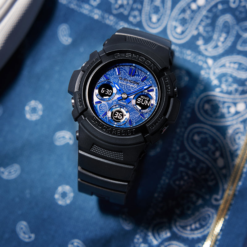 CASIO G-Shock Analog-Digital 'Black Blue' AWG-M100SBP-1APR