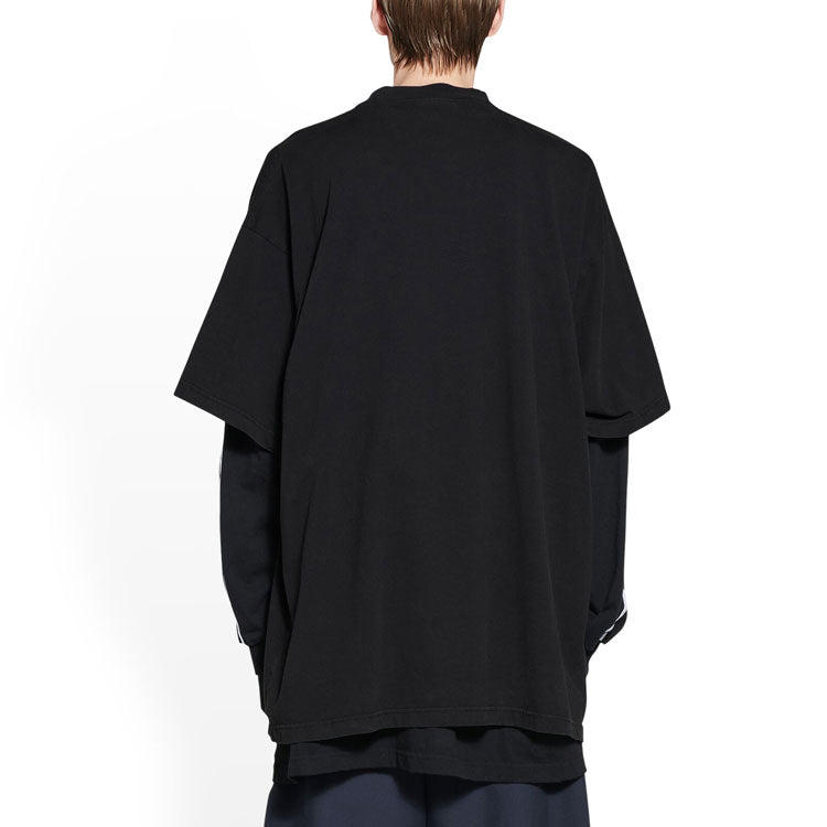 Balenciaga x adidas Trefoil T-shirt 'Black White' 723976TNVN81070