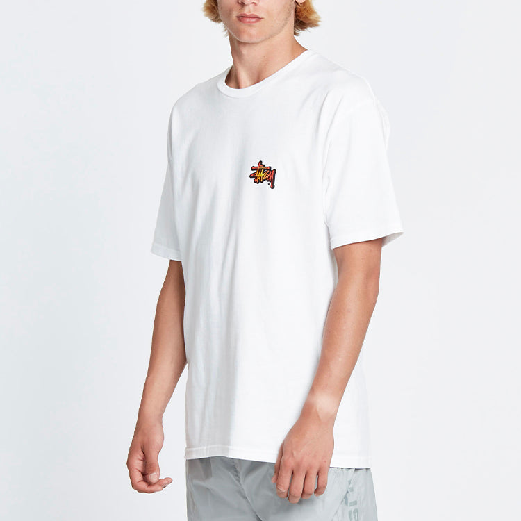 Stussy Fireball Tee Printing Short Sleeve Unisex White 1904225