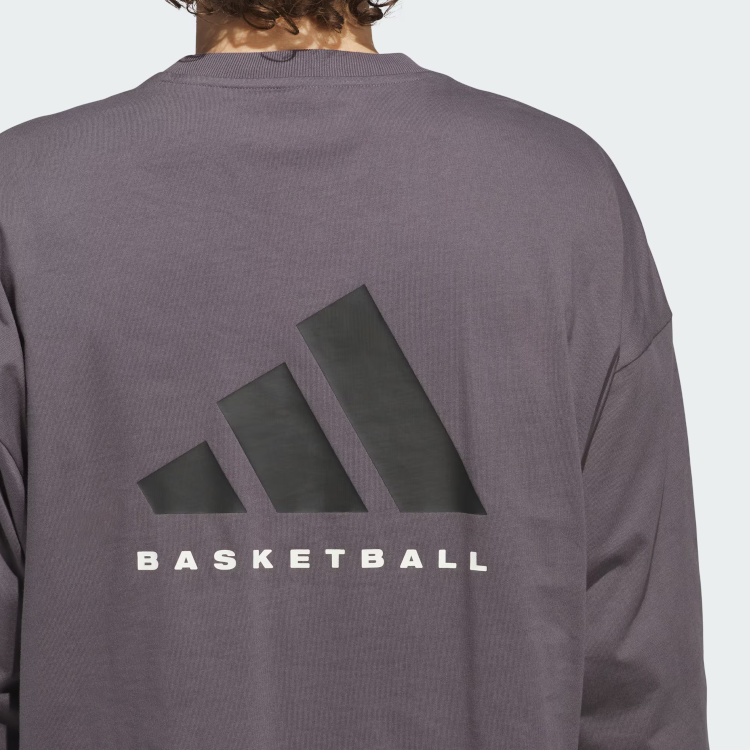 adidas Basketball Long Sleeves T-Shirt Asia Sizing 'Purple' JC7835