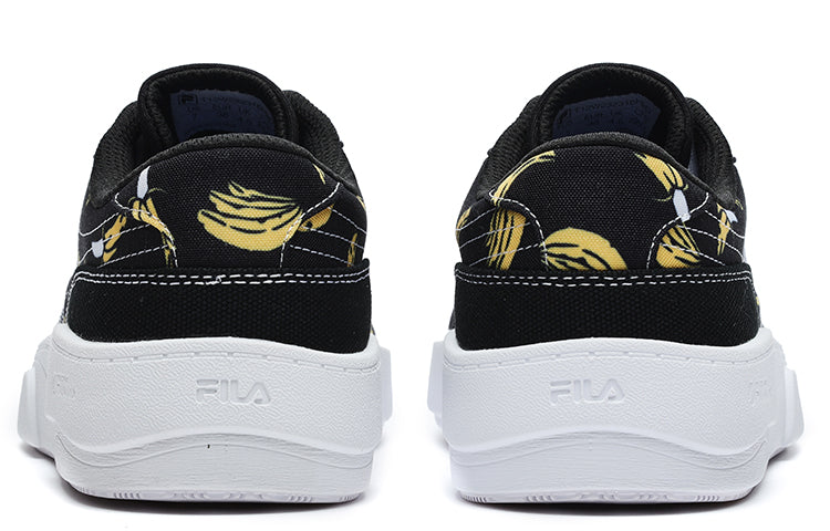 (WMNS) FILA FUSION Classic Skate Shoes 'Black Yellow' T12W232316FBD