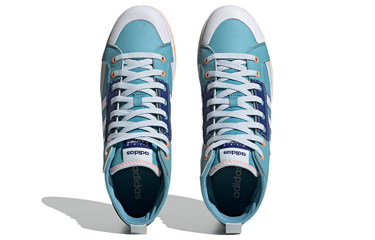 adidas neo City Canvas Hi 'Blue White Orange' HQ4620