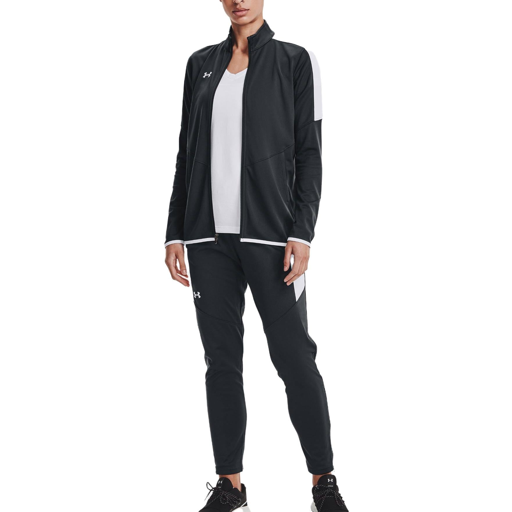 (WMNS) Under Armour Rival Knit Jacket 'Pitch Grey' 1326774-008