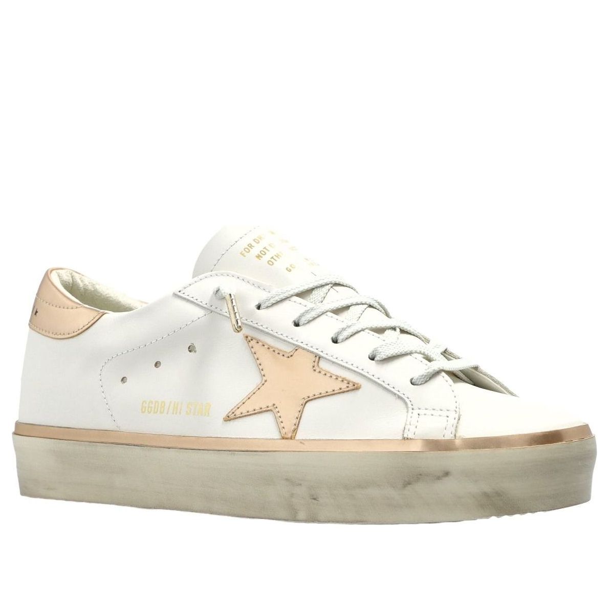 (WMNS) Golden Goose Hi Star 'White Taupe Gold' GWF00118-F008128-10961