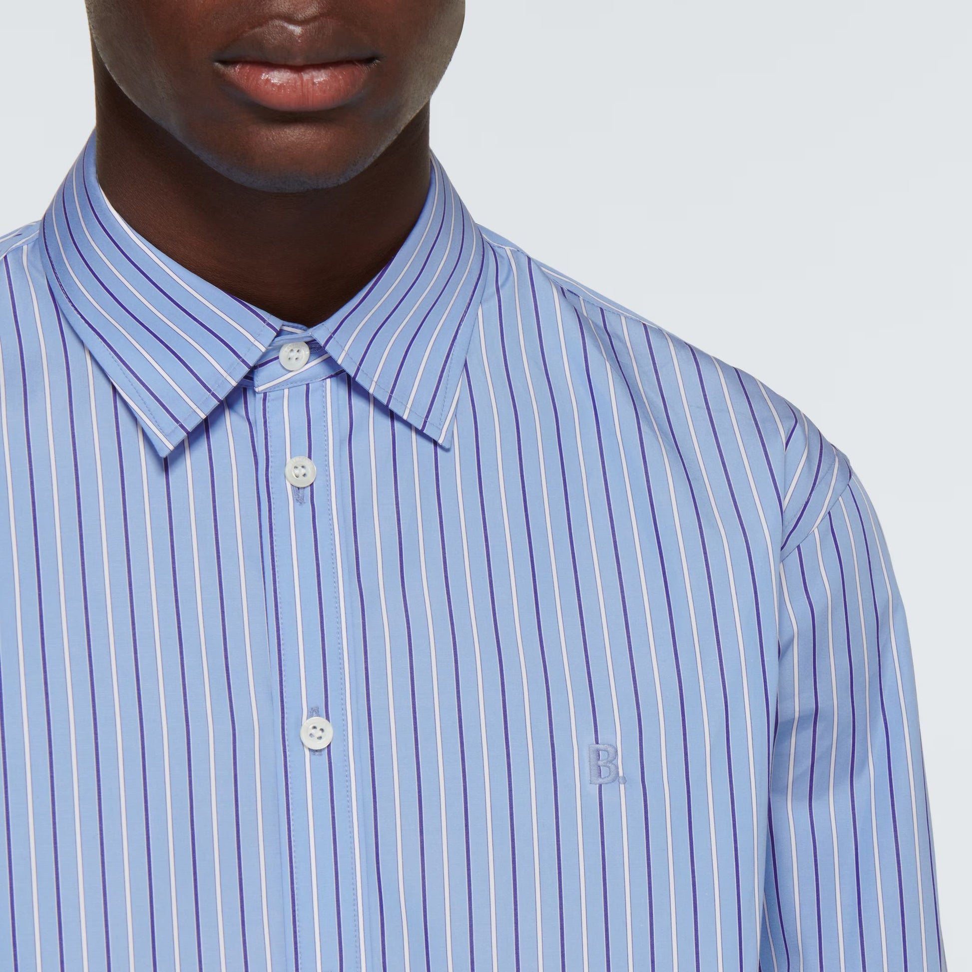 Balenciaga Shirt 'Blue' 642262TIMO14841
