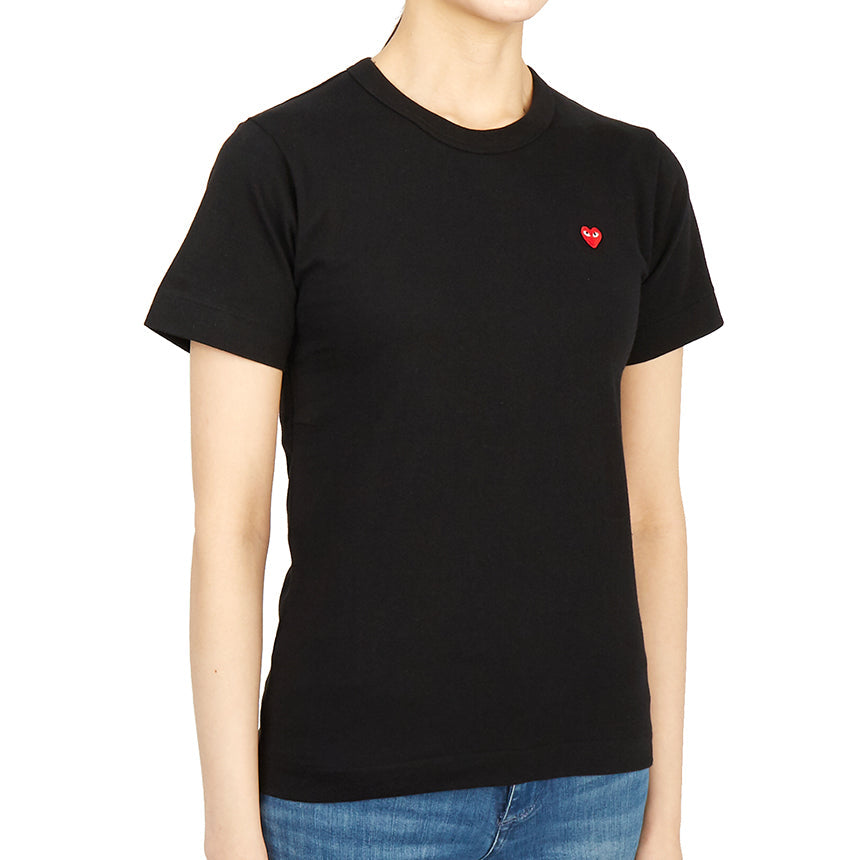 (WMNS) COMME des GARCONS PLAY FW25 PLAY Small Heart T-Shirt 'Black' AZ-T303-051-1