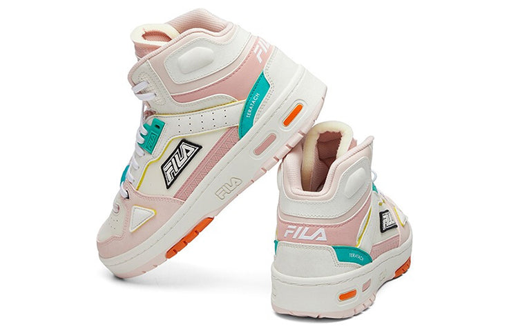 (WMNS) FILA FUSION Heritage Retro Basketball Shoes 'White Pink' T12W111204FBS