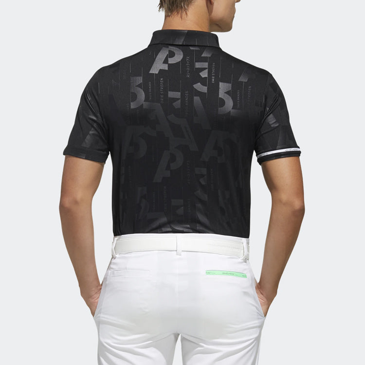 Men's adidas S/S Polo Golf Sports Short Sleeve polo Black FJ3828