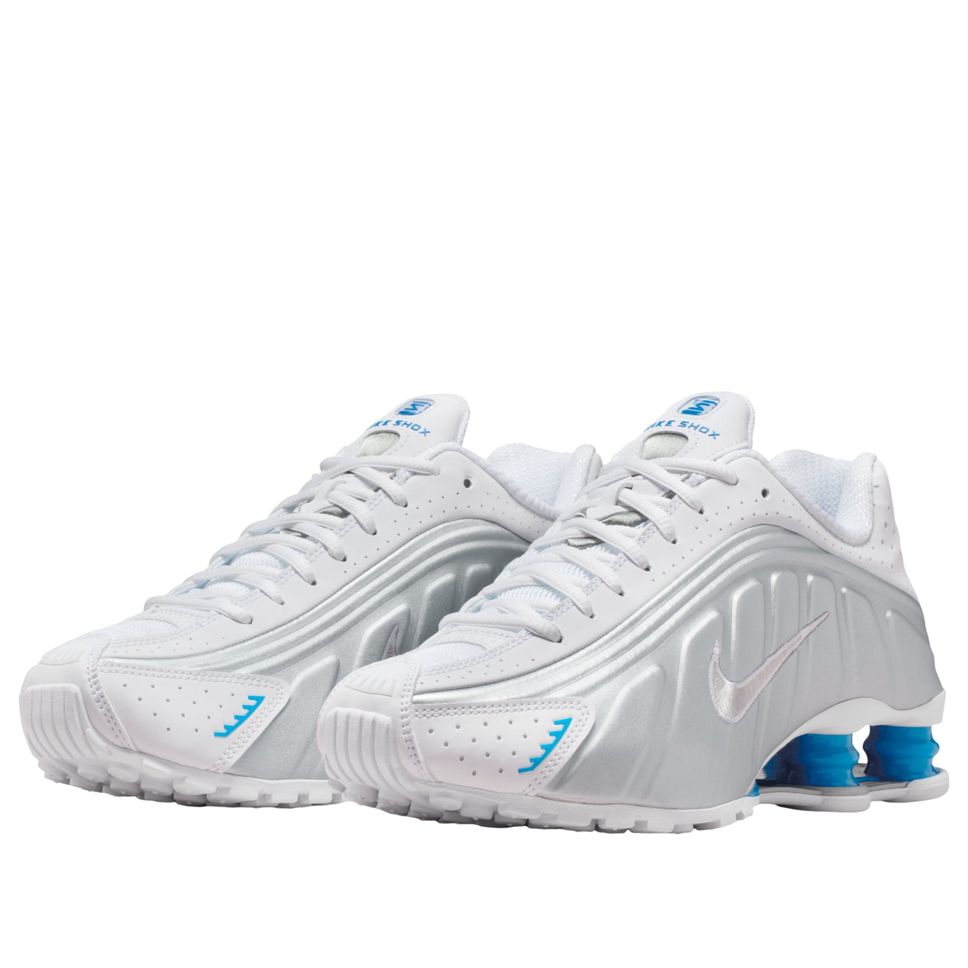 (WMNS) Nike Shox R4 'White Blue Hero' AR3565-105