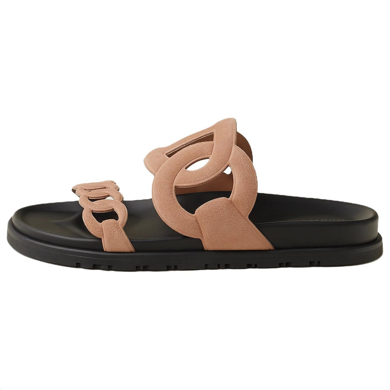 HERMES Extra Slide Slippers Women's Gray Pink