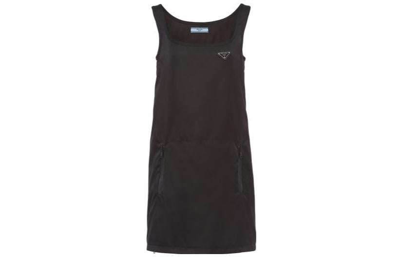 PRADA SS22 Sleeveless Dress Women's Black