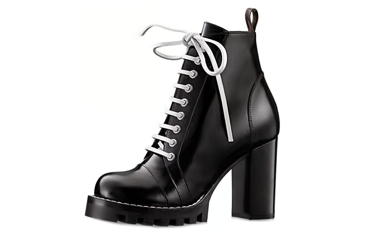 LOUIS VUITTON Ankle Boots Women's Black