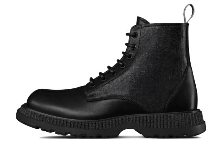 DIOR Buffalo Lace Up Ankle Boot 'DIOR Oblique Debossed - Black'